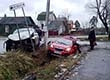 Авария на пересечении улиц  Лесная и 20 лет Октября